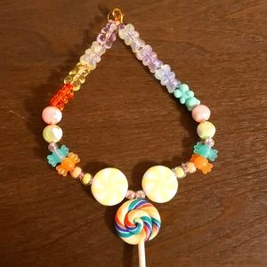 Home made beaded necklace: Candy and gummy bears